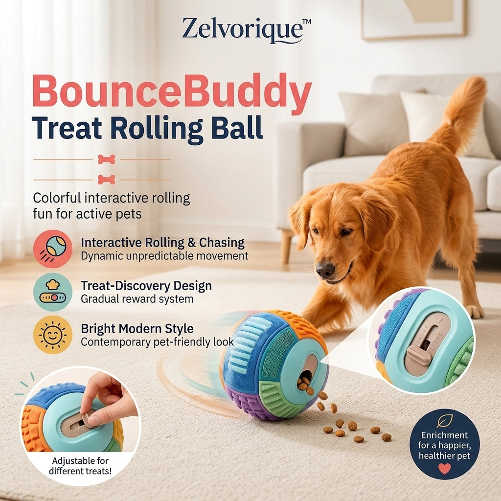 Zelvorique™ BounceBuddy Treat Rolling Ball